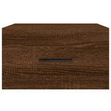 ZNTS Wall-mounted Bedside Cabinets 2 pcs Brown Oak 35x35x20 cm 829867