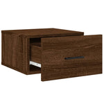 ZNTS Wall-mounted Bedside Cabinets 2 pcs Brown Oak 35x35x20 cm 829867