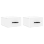 ZNTS Wall-mounted Bedside Cabinets 2 pcs White 35x35x20 cm 829869