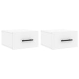 ZNTS Wall-mounted Bedside Cabinets 2 pcs White 35x35x20 cm 829869