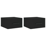 ZNTS Wall-mounted Bedside Cabinets 2 pcs Black 35x35x20 cm 829871