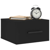 ZNTS Wall-mounted Bedside Cabinets 2 pcs Black 35x35x20 cm 829871