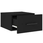 ZNTS Wall-mounted Bedside Cabinets 2 pcs Black 35x35x20 cm 829871