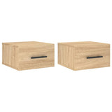 ZNTS Wall-mounted Bedside Cabinets 2 pcs Sonoma Oak 35x35x20 cm 829875