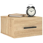 ZNTS Wall-mounted Bedside Cabinets 2 pcs Sonoma Oak 35x35x20 cm 829875