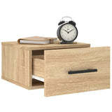 ZNTS Wall-mounted Bedside Cabinets 2 pcs Sonoma Oak 35x35x20 cm 829875
