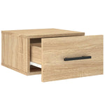 ZNTS Wall-mounted Bedside Cabinets 2 pcs Sonoma Oak 35x35x20 cm 829875