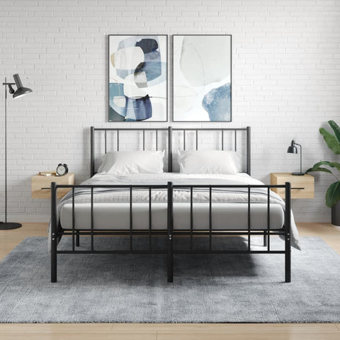 ZNTS Wall-mounted Bedside Cabinets 2 pcs Sonoma Oak 35x35x20 cm 829875
