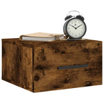ZNTS Wall-mounted Bedside Cabinets 2 pcs Smoked Oak 35x35x20 cm 829879