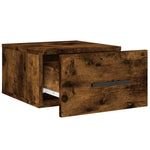 ZNTS Wall-mounted Bedside Cabinets 2 pcs Smoked Oak 35x35x20 cm 829879