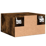 ZNTS Wall-mounted Bedside Cabinets 2 pcs Smoked Oak 35x35x20 cm 829879