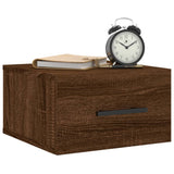 ZNTS Wall-mounted Bedside Cabinets 2 pcs Brown Oak 35x35x20 cm 829883