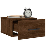ZNTS Wall-mounted Bedside Cabinets 2 pcs Brown Oak 35x35x20 cm 829883