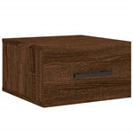 ZNTS Wall-mounted Bedside Cabinets 2 pcs Brown Oak 35x35x20 cm 829883