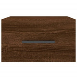 ZNTS Wall-mounted Bedside Cabinets 2 pcs Brown Oak 35x35x20 cm 829883