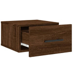 ZNTS Wall-mounted Bedside Cabinets 2 pcs Brown Oak 35x35x20 cm 829883