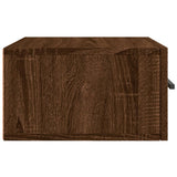 ZNTS Wall-mounted Bedside Cabinets 2 pcs Brown Oak 35x35x20 cm 829883