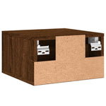 ZNTS Wall-mounted Bedside Cabinets 2 pcs Brown Oak 35x35x20 cm 829883