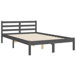 ZNTS Bed Frame with Headboard Grey Small Double Solid Wood 3194738