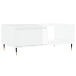 ZNTS Coffee Table High Gloss White 90x50x36.5 cm Engineered Wood 830558