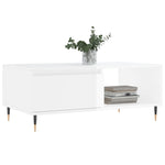 ZNTS Coffee Table High Gloss White 90x50x36.5 cm Engineered Wood 830558