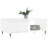 ZNTS Coffee Table High Gloss White 90x50x36.5 cm Engineered Wood 830558