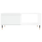 ZNTS Coffee Table High Gloss White 90x50x36.5 cm Engineered Wood 830558