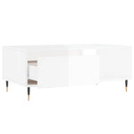 ZNTS Coffee Table High Gloss White 90x50x36.5 cm Engineered Wood 830558