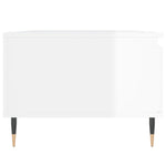 ZNTS Coffee Table High Gloss White 90x50x36.5 cm Engineered Wood 830558