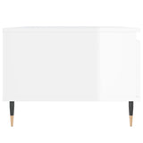 ZNTS Coffee Table High Gloss White 90x50x36.5 cm Engineered Wood 830558