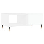 ZNTS Coffee Table High Gloss White 90x50x36.5 cm Engineered Wood 830558