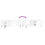 ZNTS Coffee Table High Gloss White 90x50x36.5 cm Engineered Wood 830558
