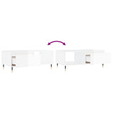 ZNTS Coffee Table High Gloss White 90x50x36.5 cm Engineered Wood 830558