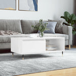 ZNTS Coffee Table High Gloss White 90x50x36.5 cm Engineered Wood 830558