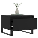 ZNTS Coffee Tables 2 pcs Black 50x46x35 cm Engineered Wood 830879