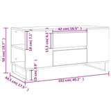 ZNTS Coffee Table Black 102x44.5x50 cm Engineered Wood 831005