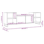 ZNTS TV Cabinet Brown Oak 160x35x55 cm Engineered Wood 831355