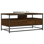 ZNTS Coffee Table Brown Oak 100x51x45 cm Engineered Wood 835288