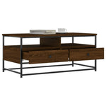 ZNTS Coffee Table Brown Oak 100x51x45 cm Engineered Wood 835288