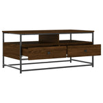 ZNTS Coffee Table Brown Oak 100x51x45 cm Engineered Wood 835288