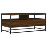 ZNTS Coffee Table Brown Oak 100x51x45 cm Engineered Wood 835288
