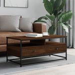 ZNTS Coffee Table Brown Oak 100x51x45 cm Engineered Wood 835288