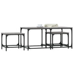ZNTS Nesting Coffee Tables 3 pcs Grey Sonoma Engineered Wood 835392