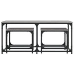ZNTS Nesting Coffee Tables 3 pcs Grey Sonoma Engineered Wood 835392