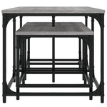 ZNTS Nesting Coffee Tables 3 pcs Grey Sonoma Engineered Wood 835392