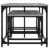 ZNTS Nesting Coffee Tables 3 pcs Grey Sonoma Engineered Wood 835392