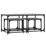 ZNTS Nesting Coffee Tables 3 pcs Grey Sonoma Engineered Wood 835392