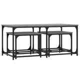 ZNTS Nesting Coffee Tables 3 pcs Grey Sonoma Engineered Wood 835392