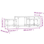 ZNTS Nesting Coffee Tables 3 pcs Grey Sonoma Engineered Wood 835392