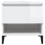 ZNTS Side Tables 2 pcs High Gloss White 50x46x50 cm Engineered Wood 819553